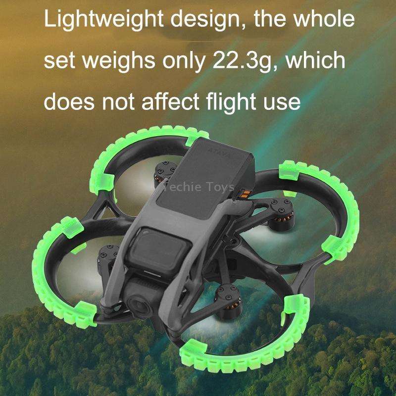 For DJI Avata BRDRC-9604 4pcs Drone Propeller TPU Protective Guard UAV Bumper Anti-collision Ring Co