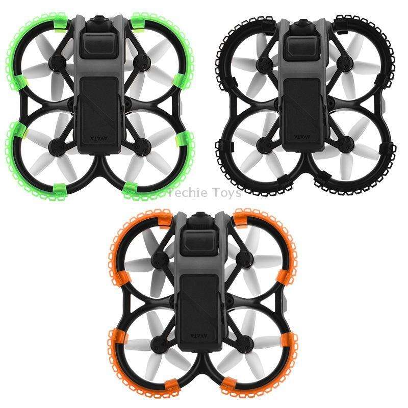 For DJI Avata BRDRC-9604 4pcs Drone Propeller TPU Protective Guard UAV Bumper Anti-collision Ring Co