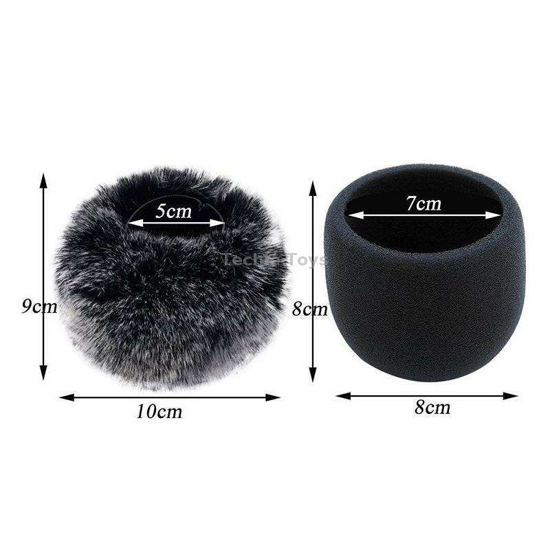For Blue Yeti Pro Anti-Pop and Windproof Sponge/Fluffy Microphone Cover, Color: Black Hair