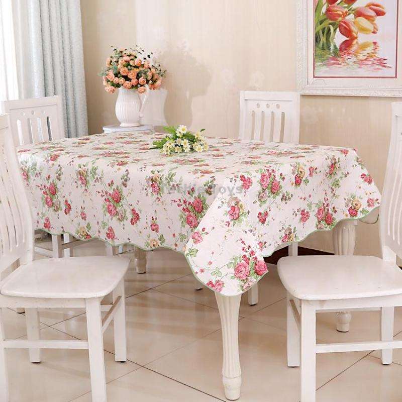 PEVA Oil&Water Resistant Coffee Table Tablecloth, Size: 106x152cm(No.384)