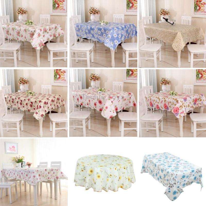 PEVA Oil&Water Resistant Coffee Table Tablecloth, Size: Round 152cm(No.384)