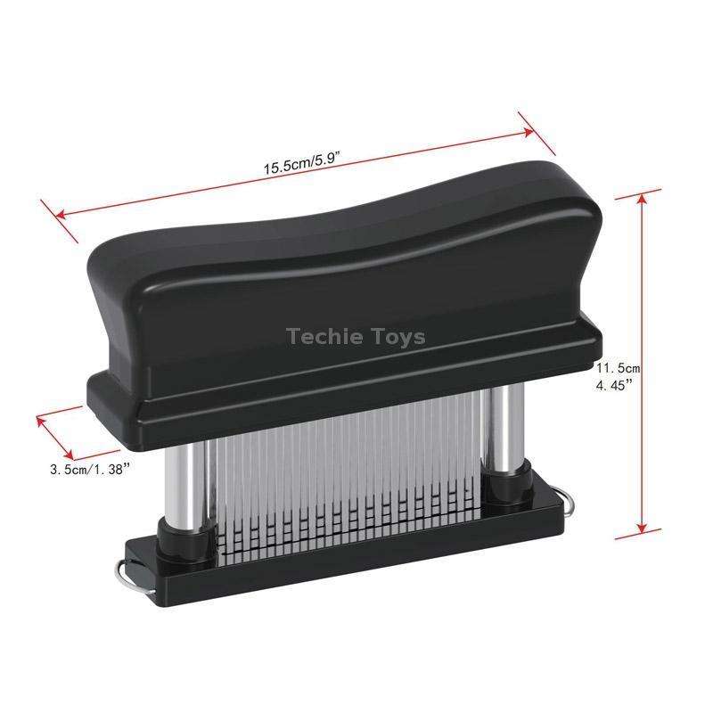 10B48 Tenderizer Pin Meat Looser 48 Pin Stainless Steel Meat Hammer(White)