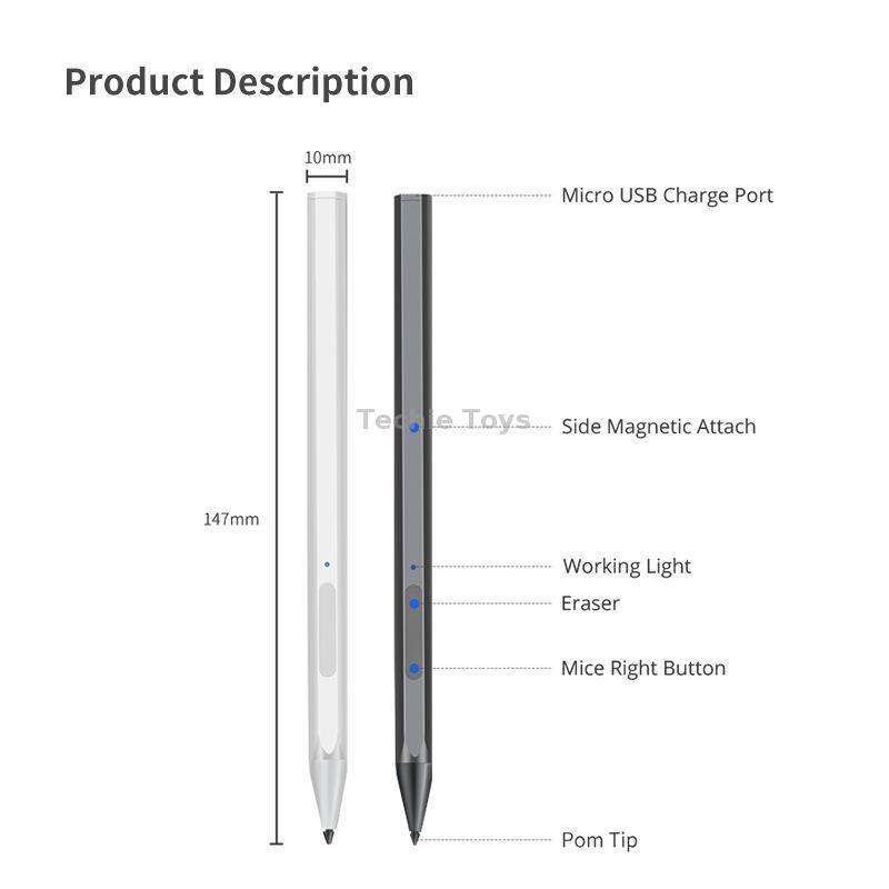 For Lenovo Tab P11 Pro Rechargeable 11.5 Inch TB-J706F Pressure Touch Pen(Black)