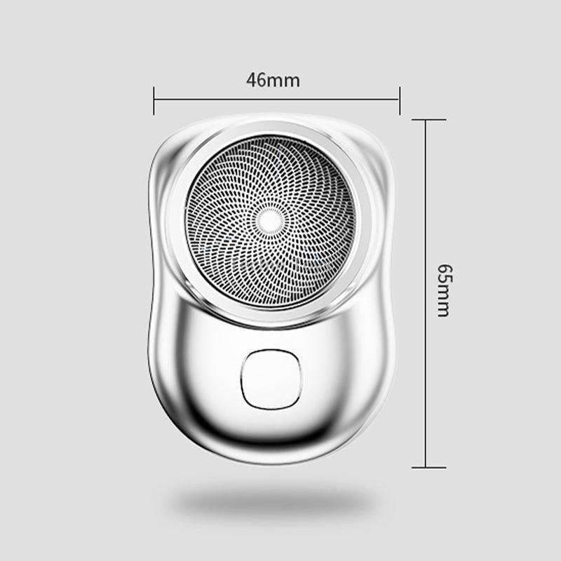 Electric Mini Shaver USB Rechargeable Waterproof Portable Razor(Green)