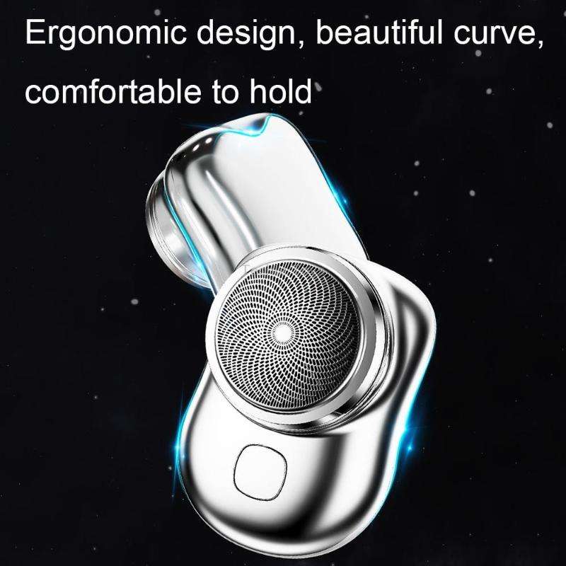 Electric Mini Shaver USB Rechargeable Waterproof Portable Razor(Green)