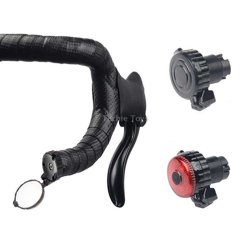 Bicycle Handlebar Folding Rearview Mirror, Color: With Light