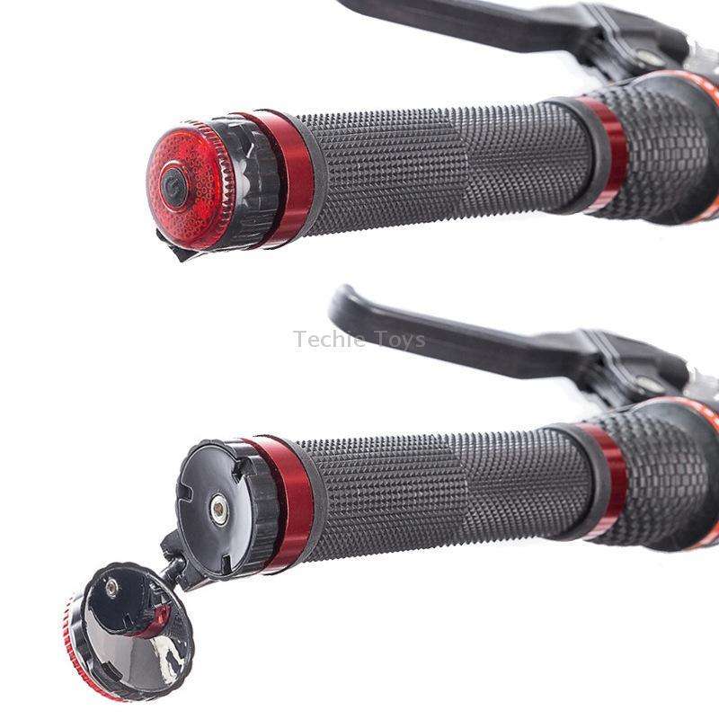 Bicycle Handlebar Folding Rearview Mirror, Color: With Light