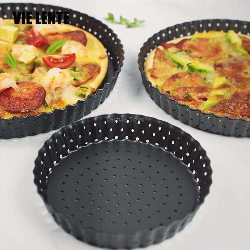 BM1075 Perforated Pizza Pan Kitchen Carbon Steel Non-stick Fruit Pie Mould Bakeware, Specification: