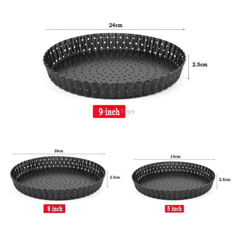 BM1075 Perforated Pizza Pan Kitchen Carbon Steel Non-stick Fruit Pie Mould Bakeware, Specification: