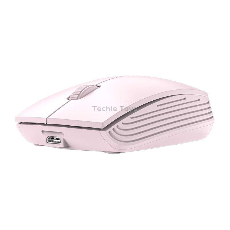 811 3 Keys Laptop Mini Wireless Mouse Portable Optical Mouse, Spec: Double Model (Pink)