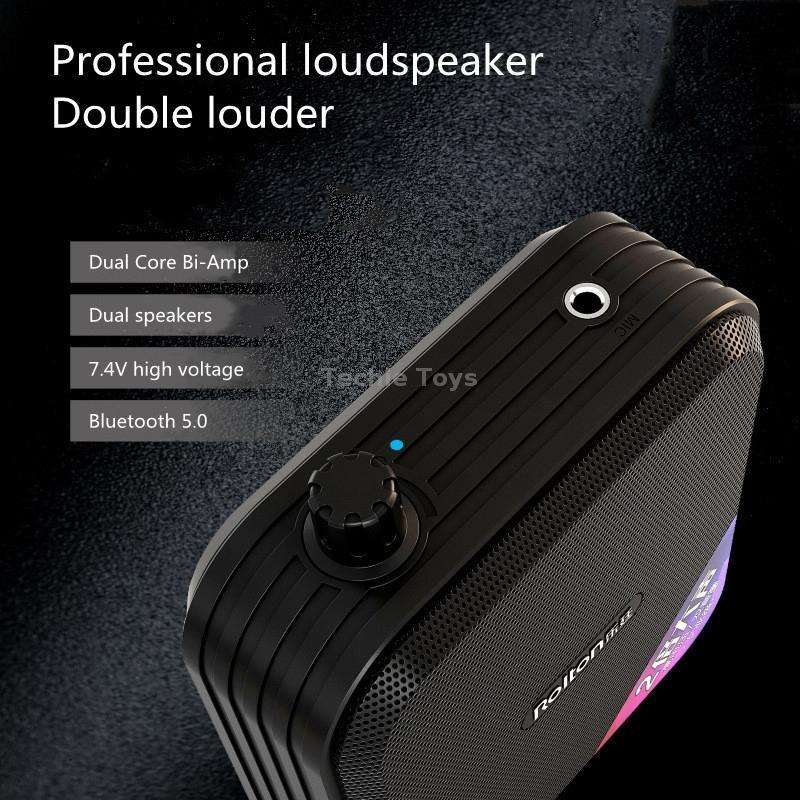 Rolton K600 7.4V Bluetooth Audio Speaker Megaphone Voice Amplifier Without Transmitter(Black)