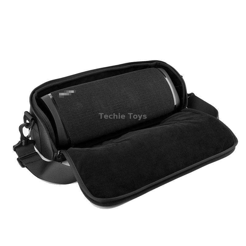 For Sony SRS-XB43 Speaker Carrying Bag Travel Storage Bag Crossbody Bag(Black)