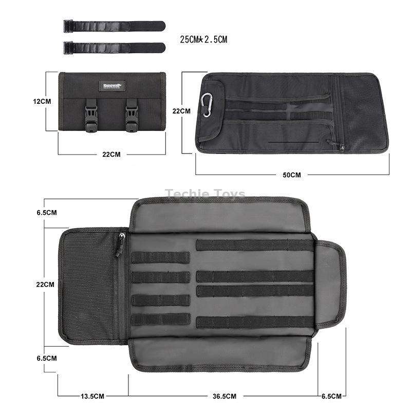 Rhinowalk MT103 Motorcycle Maintenance Tool Storage Bag Portable Repair Kit Bag(Black)