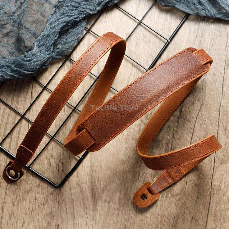 Outdoor Photography Cowhide Leather Camera Shoulder Hanging Neck Winding Strap, Spec: Pure Leather (