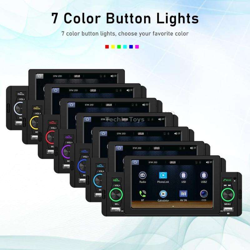 A3107 5 inches Car MP5 Wired CarPlay Universal Bluetooth Player With Microphone, Style: Standard+12