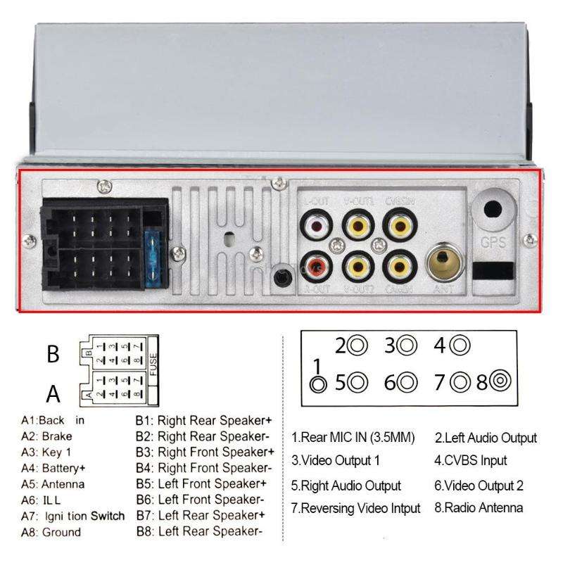 A3061 7 Inches MP5 Bluetooth Player Universal Wired CarPlay Reversing Image Integrated, Style: Stand