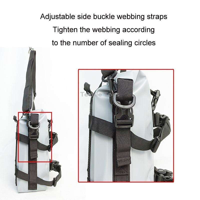 LONGHIKER Motorcycle Quick Release Waterproof Bumper Side Bag(Black)