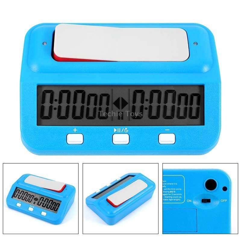 HQT101 Plastic Chess Clock Go Chess Timer(Red Wine)