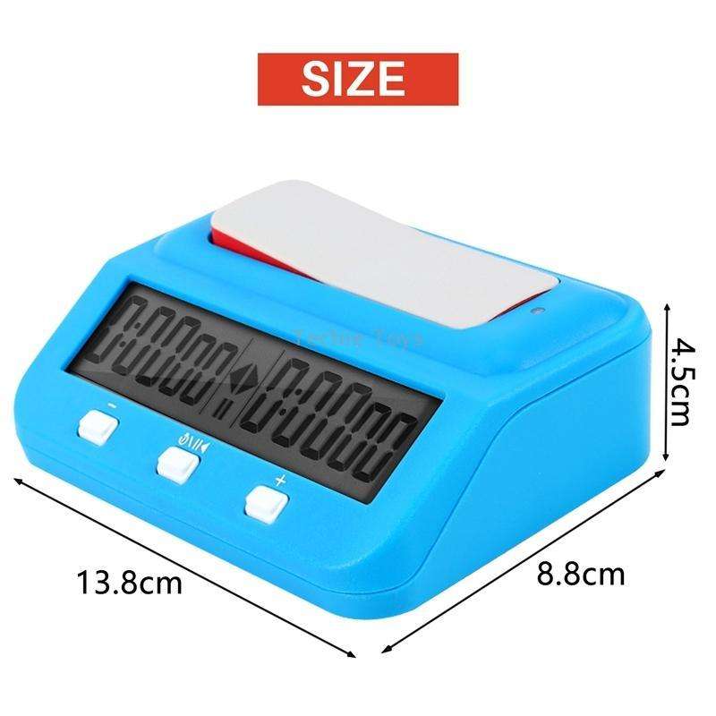 HQT101 Plastic Chess Clock Go Chess Timer(Red Wine)