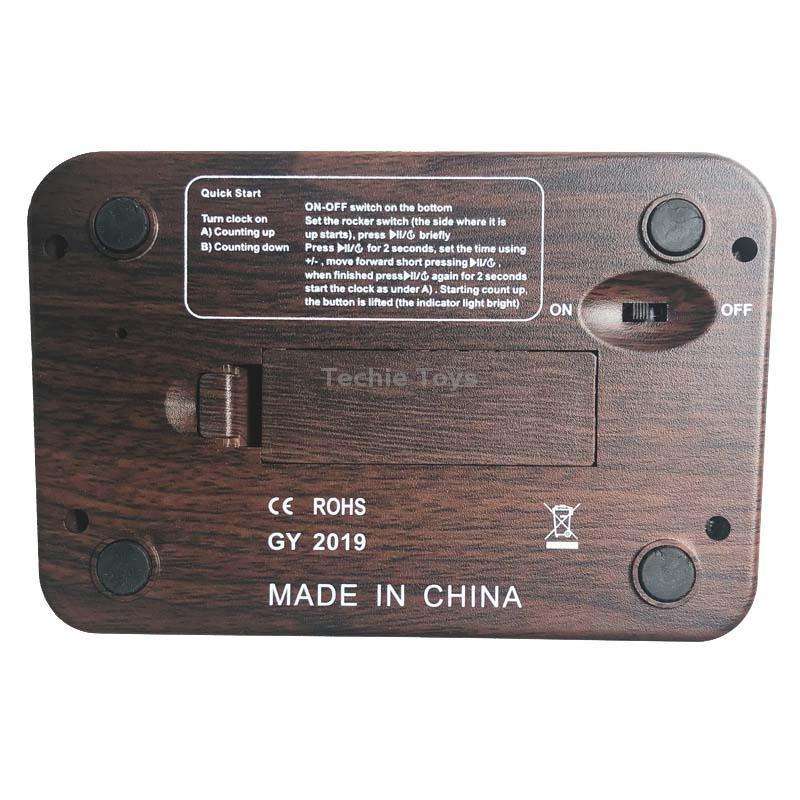 HQT101w Plastic Chess Clock Go Chess Timer(Wood Grain)