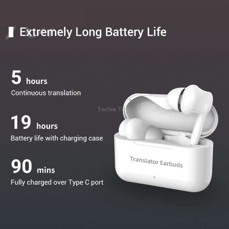 M6 Multi-country Mutual Translation Smart Bluetooth Translation Earphone Supports 127 Languages (Bla
