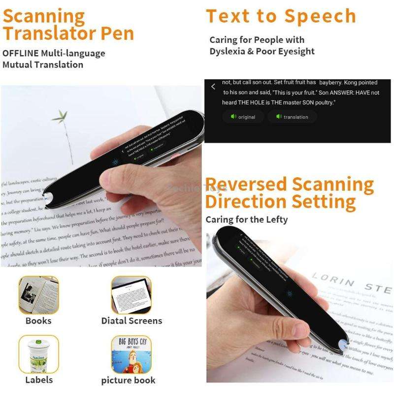 X2 International Version Multilingual Translation Pen Offline Learning Scanning Pen 112 Languages(Bl