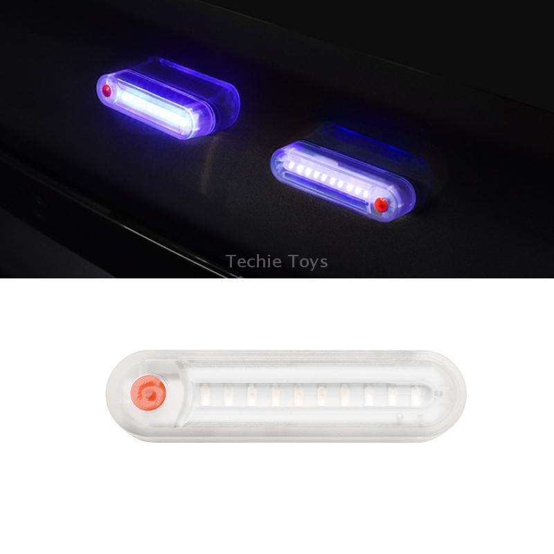 Motorcycle Electric Car Anti-Rear Collision Solar Strobe Warning Light, Specification: Blue Light
