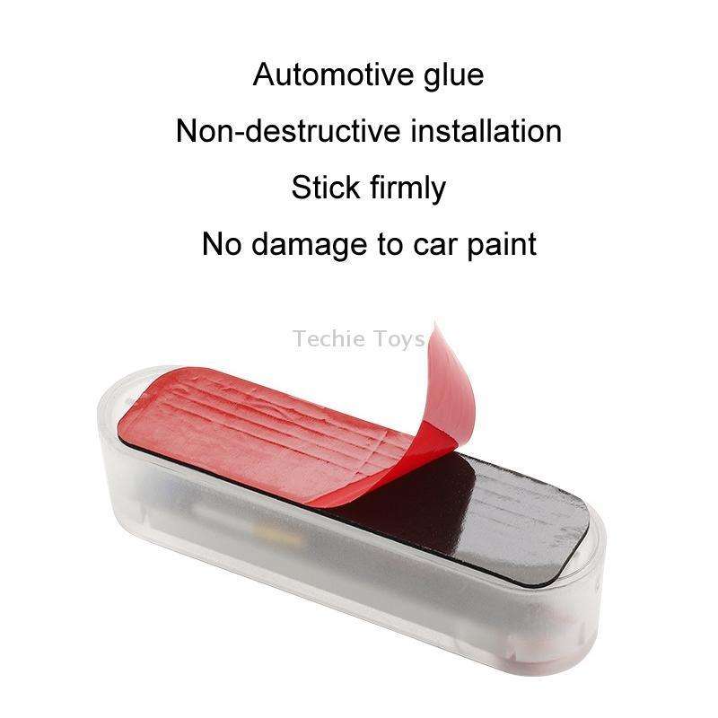 Motorcycle Electric Car Anti-Rear Collision Solar Strobe Warning Light, Specification: Blue Light