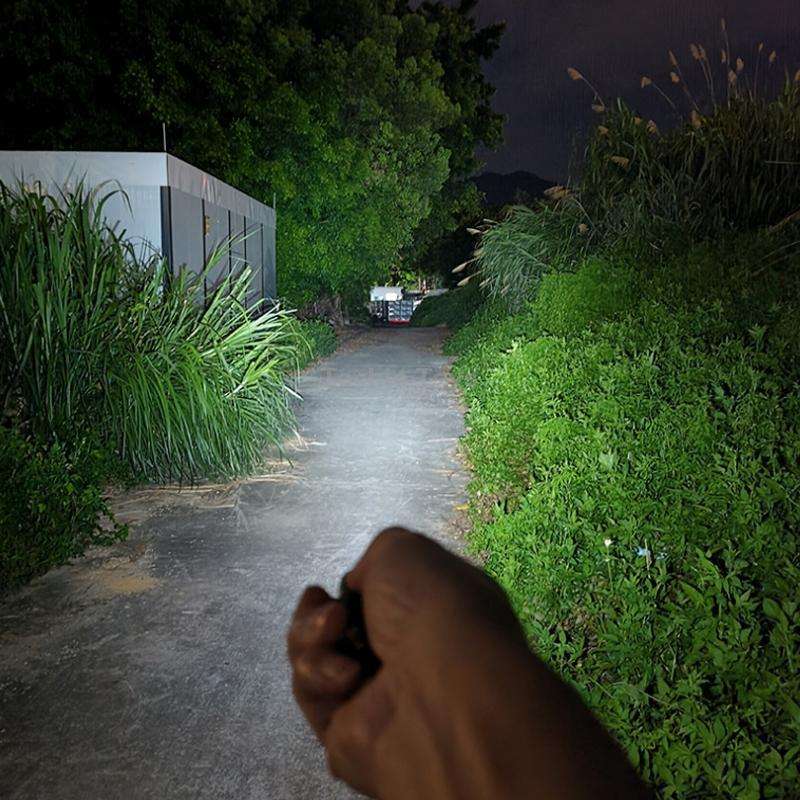 V3 Keychain Light USB Rechargeable Strong Light Mini Flashlight(Transparent Black)