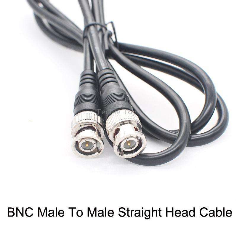 BNC Male To Male Straight Head Cable Coaxial Cable Video Jumper, Length: 10m