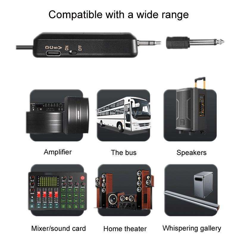 One For One UHF Wireless Headset Microphone Lavalier Headset Amplifier