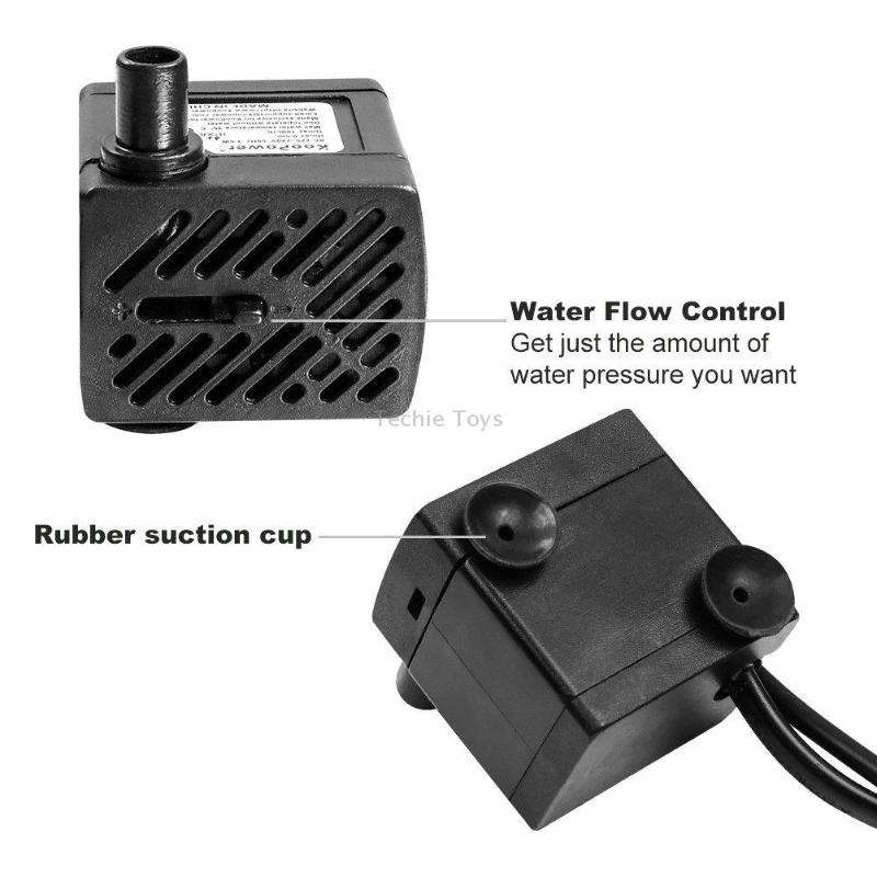 3W 4 Light Silent Aquarium Fish Tank Filtration Submersible Pump Fountain Water Pump EU Plug