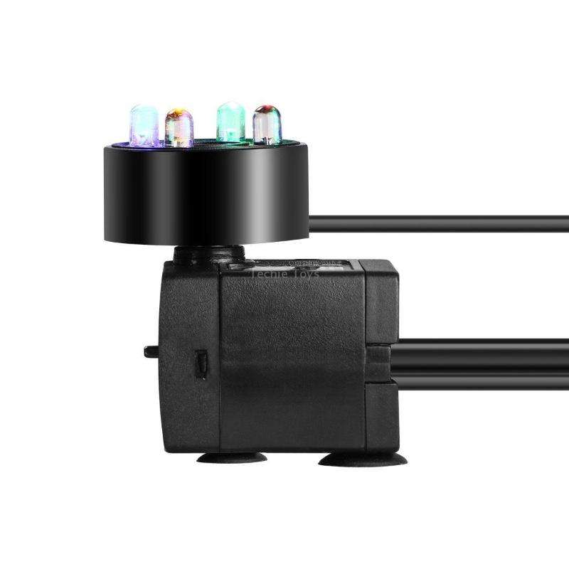 3W 4 Light Silent Aquarium Fish Tank Filtration Submersible Pump Fountain Water Pump EU Plug