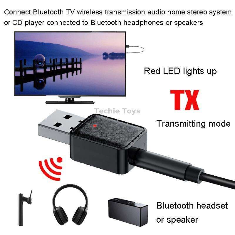 RX-TX-413 USB Bluetooth Receiving Launch 2 In 1 Adapter(White)