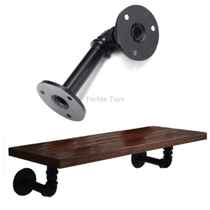 Wrought Iron Hanging Potted Plant Wall Shelf Water Pipe Shelf Flange