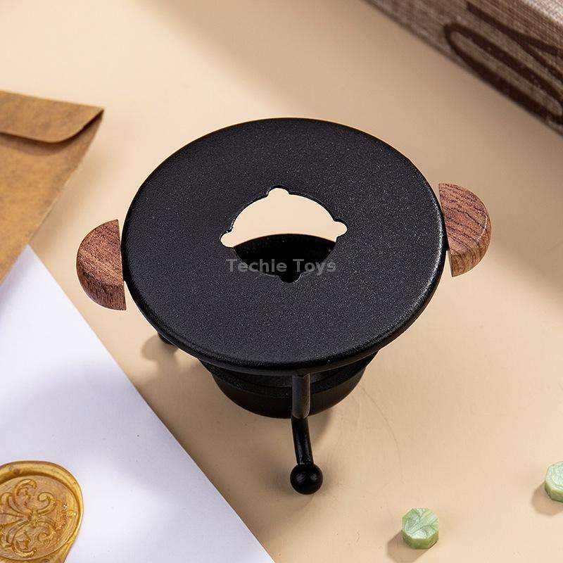 Seal Wax Warmer Tealight Candle Warmer Vintage Candle Holder(Black)
