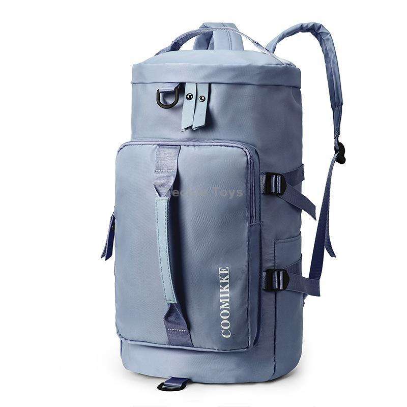 Multifunctional Travel Backpack Large Capacity Portable Drum Bag Sports Bag(Blue)