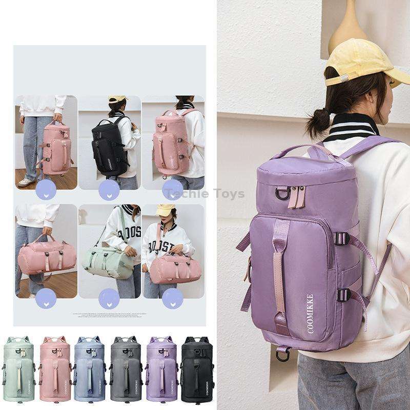 Multifunctional Travel Backpack Large Capacity Portable Drum Bag Sports Bag(Blue)
