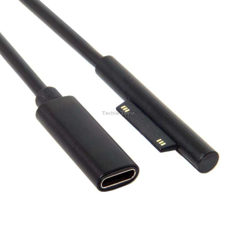 Type-C / USB-C Mother Rotary Seeder Tablet Power Charging Cable For Microsoft Surface Pro 5 / 6, Siz