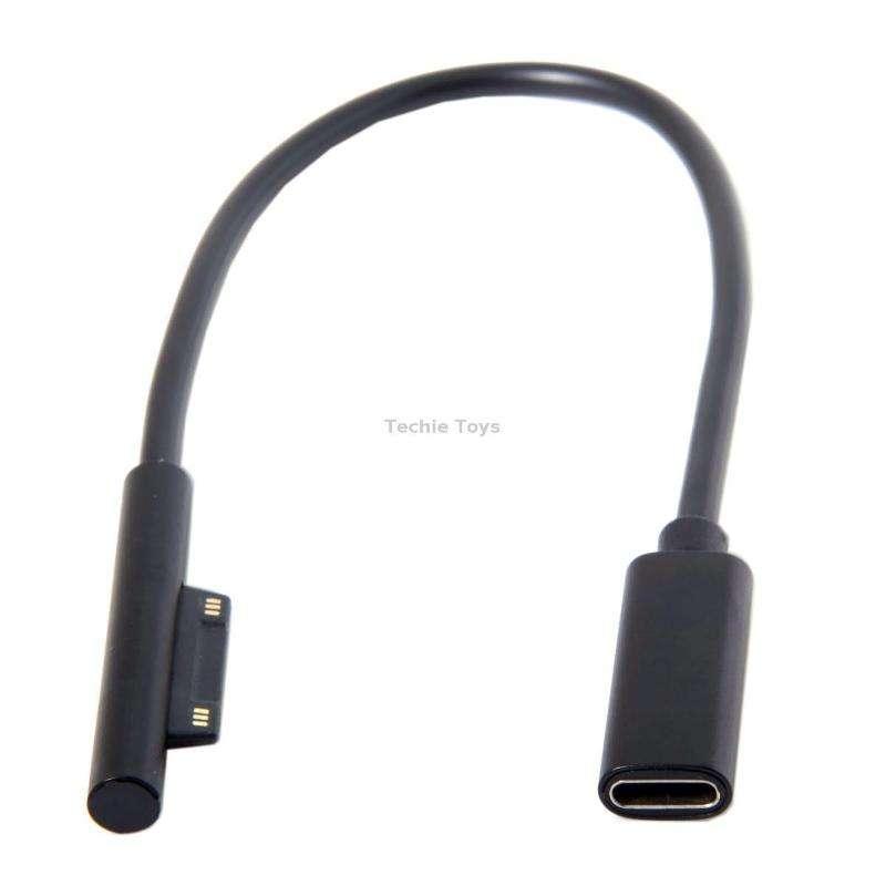 Type-C / USB-C Mother Rotary Seeder Tablet Power Charging Cable For Microsoft Surface Pro 5 / 6, Siz