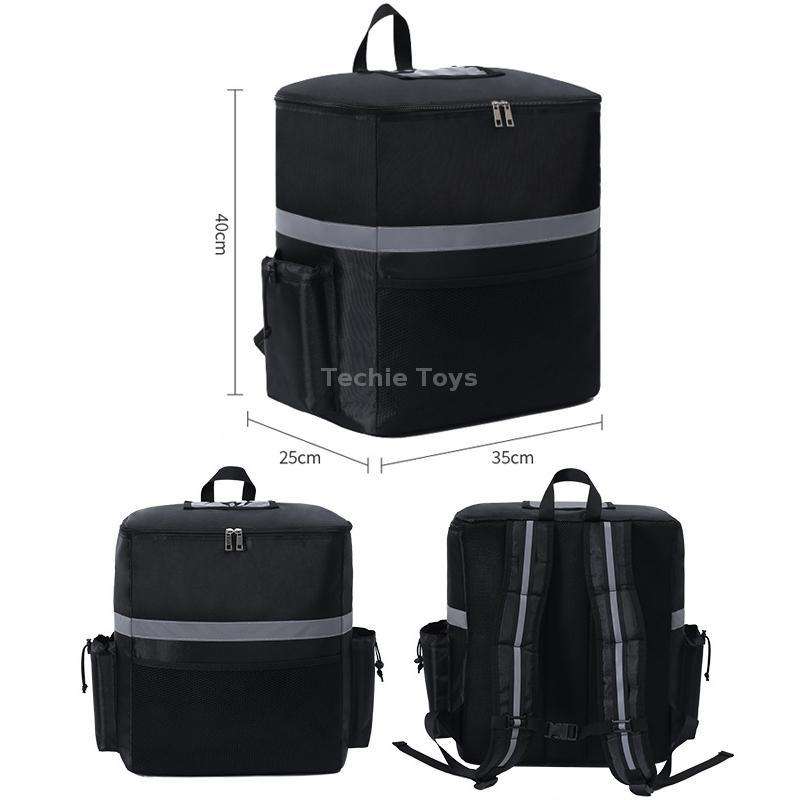 RH848 Takeaway Box Shoulder Insulation Delivery Box Rider Errand Delivery Backpack(Black)