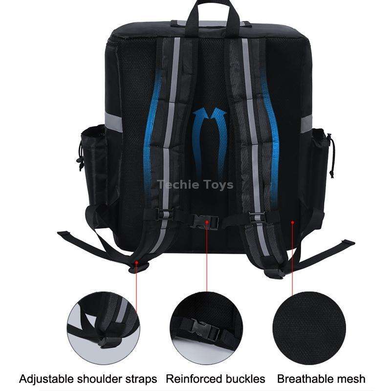 RH848 Takeaway Box Shoulder Insulation Delivery Box Rider Errand Delivery Backpack(Black)