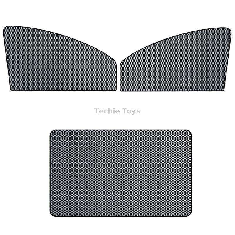 Car Sunshade Magnetic Iron Reflective Mesh Gauze Sunscreen Heat Insulation Sunshade Baffle(Rear Wind