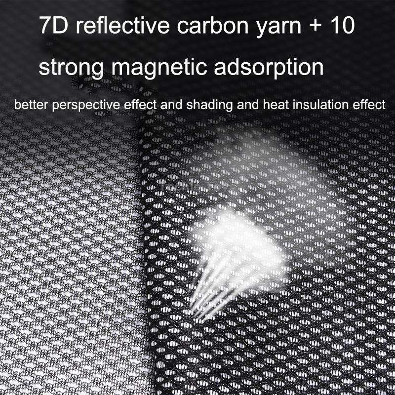 Car Sunshade Magnetic Iron Reflective Mesh Gauze Sunscreen Heat Insulation Sunshade Baffle(Rear Wind