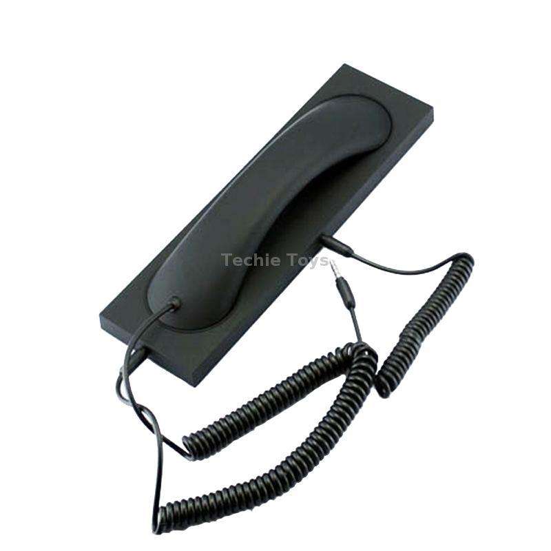 3.5mm Universal Office Mobile Phone Retro External Headset Mobile Phone Handset(White)