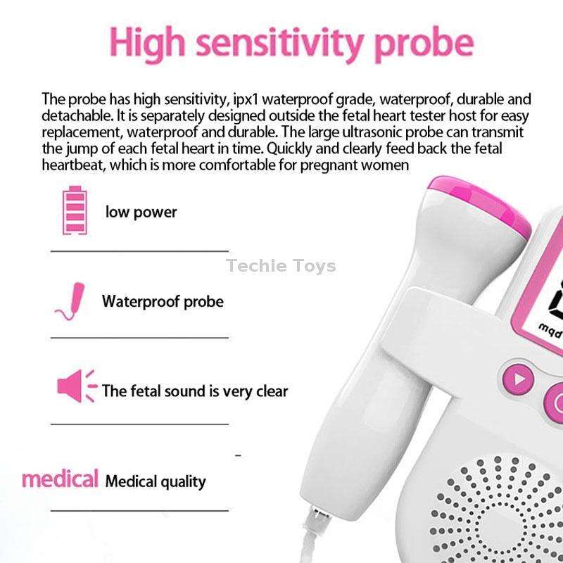 B3 Home Doppler Ultrasound Handheld Fetal Heart Pregnant Women Fetal Heart Monitor(Blue)