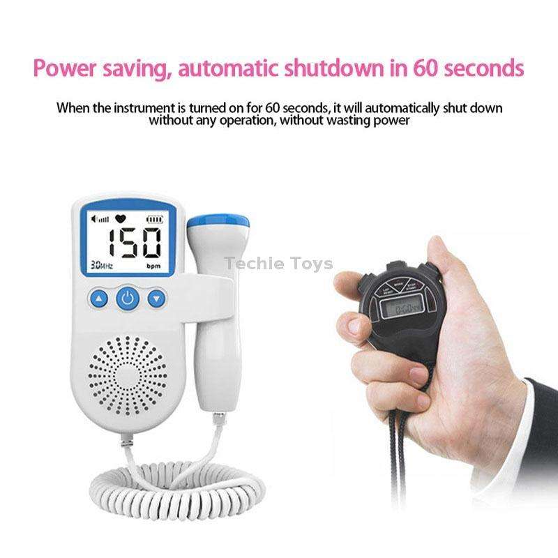 B3 Home Doppler Ultrasound Handheld Fetal Heart Pregnant Women Fetal Heart Monitor(Blue)