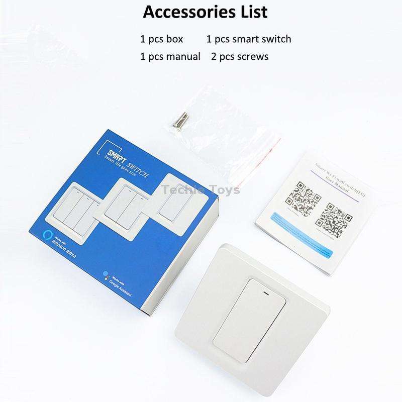 Tuya ZigBee Smart Single-fire Zero-fire Sharing Switch Phone Control Voice Panel EU Plug, Spec: 3 Bu