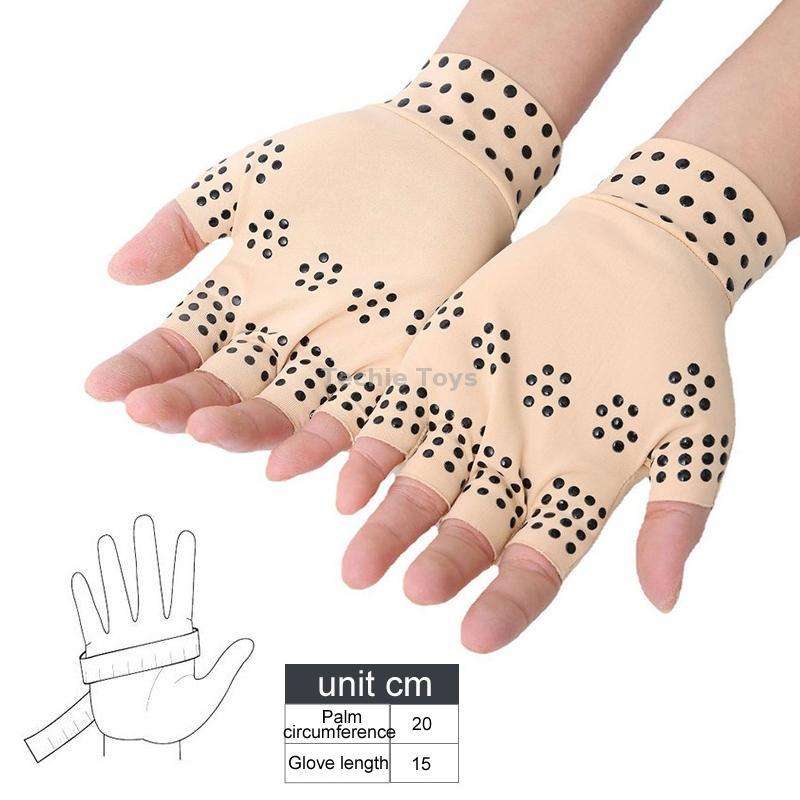 Dispensing Half Finger Non-slip Pressure Gloves Joint Training Sports Gloves, Free Size(Skin Color B