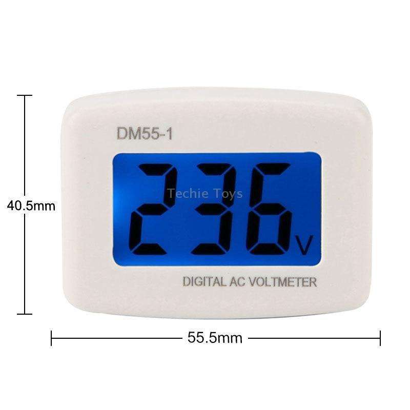 DM55-1 AC 110V- 220V LCD Digital Voltmeter Voltage Tester Detector Meter US Plug